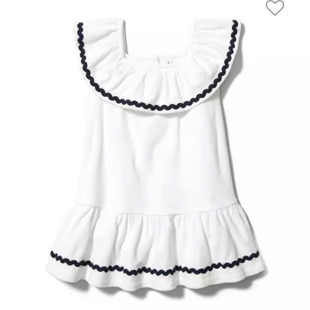 Janie and Jack Swim Cover Up French Terry Ruffle Ric Rac Beach Pool Toddler Girl